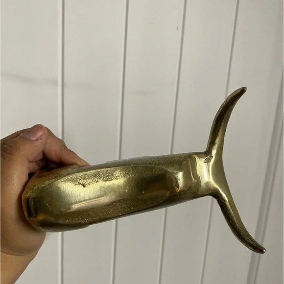 Metal brass gold tone Bull sculpture decor